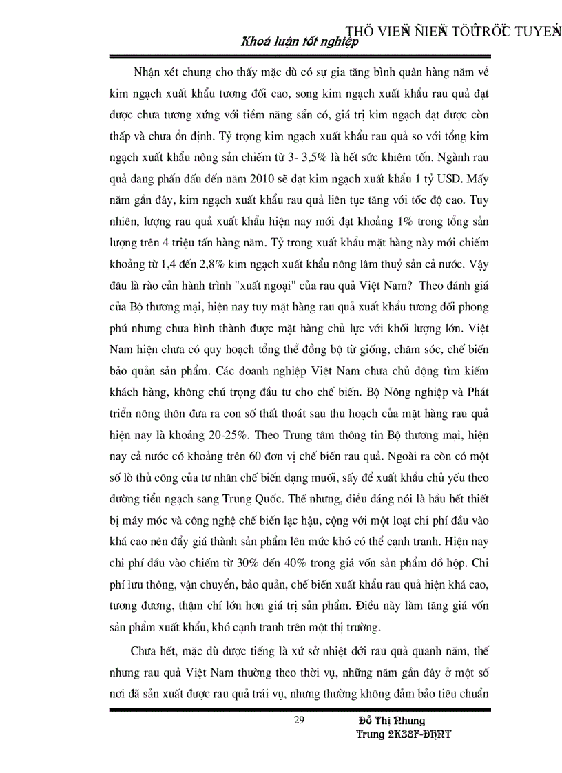 image for page Những nhân tố chủ yếu ảnh hưởng đến hoạt động xuất khẩu rau quả ở Việt Nam