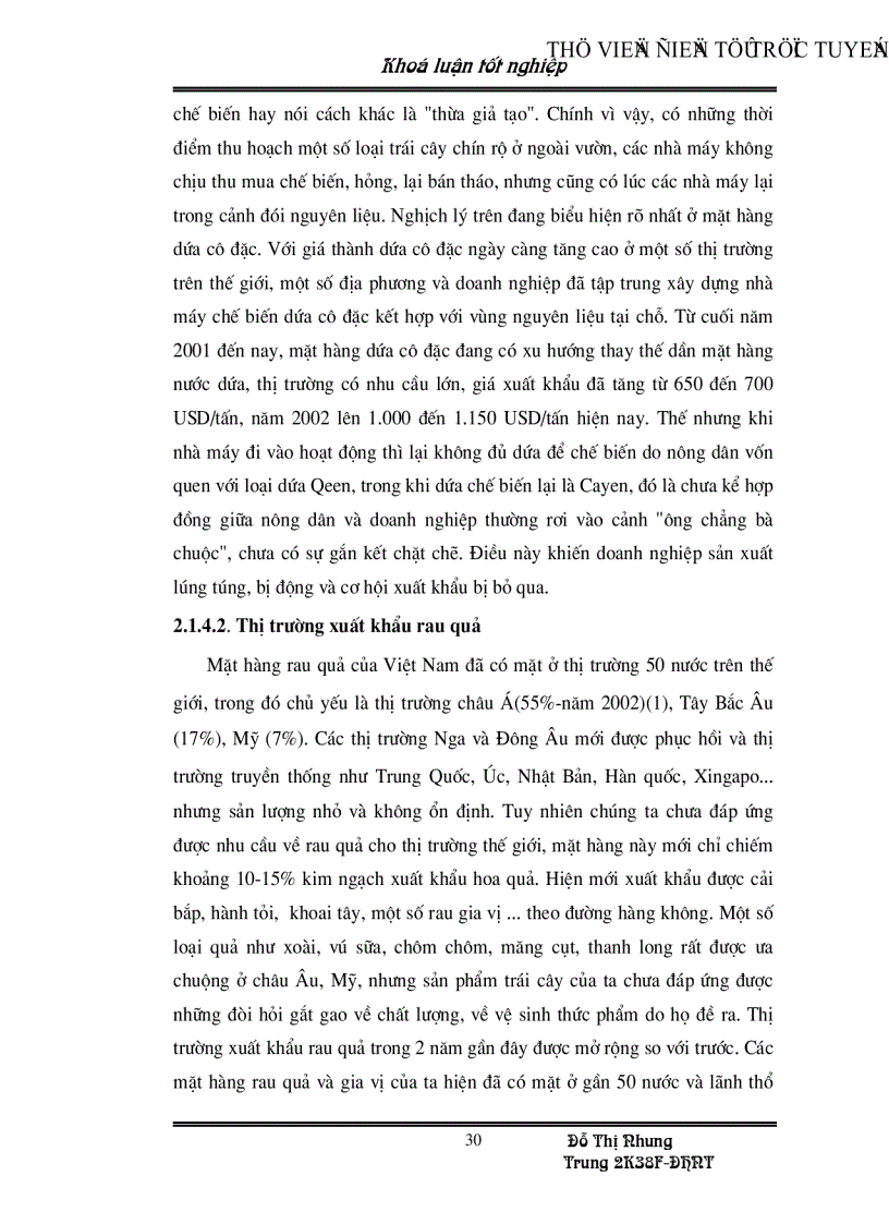 image for page Những nhân tố chủ yếu ảnh hưởng đến hoạt động xuất khẩu rau quả ở Việt Nam