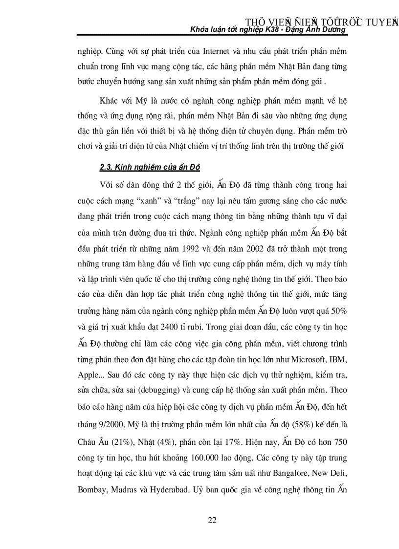 image for page Sản phầm phần mềm lĩnh vực xuất khẩu đầy triển vọng của ngành công nghệ thông tin Việt Nam