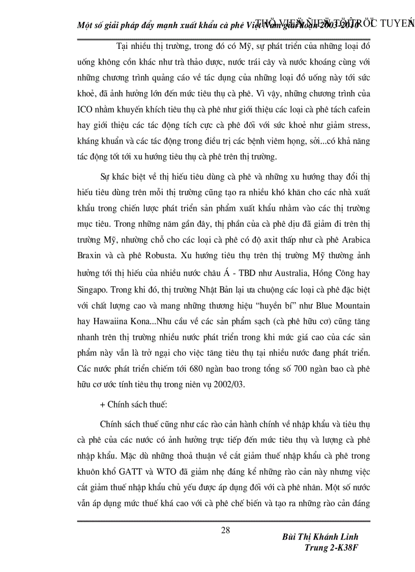 image for page Một số giải pháp đẩy mạnh xuất khẩu cà phê Việt Nam giai đoạn 2003 2010