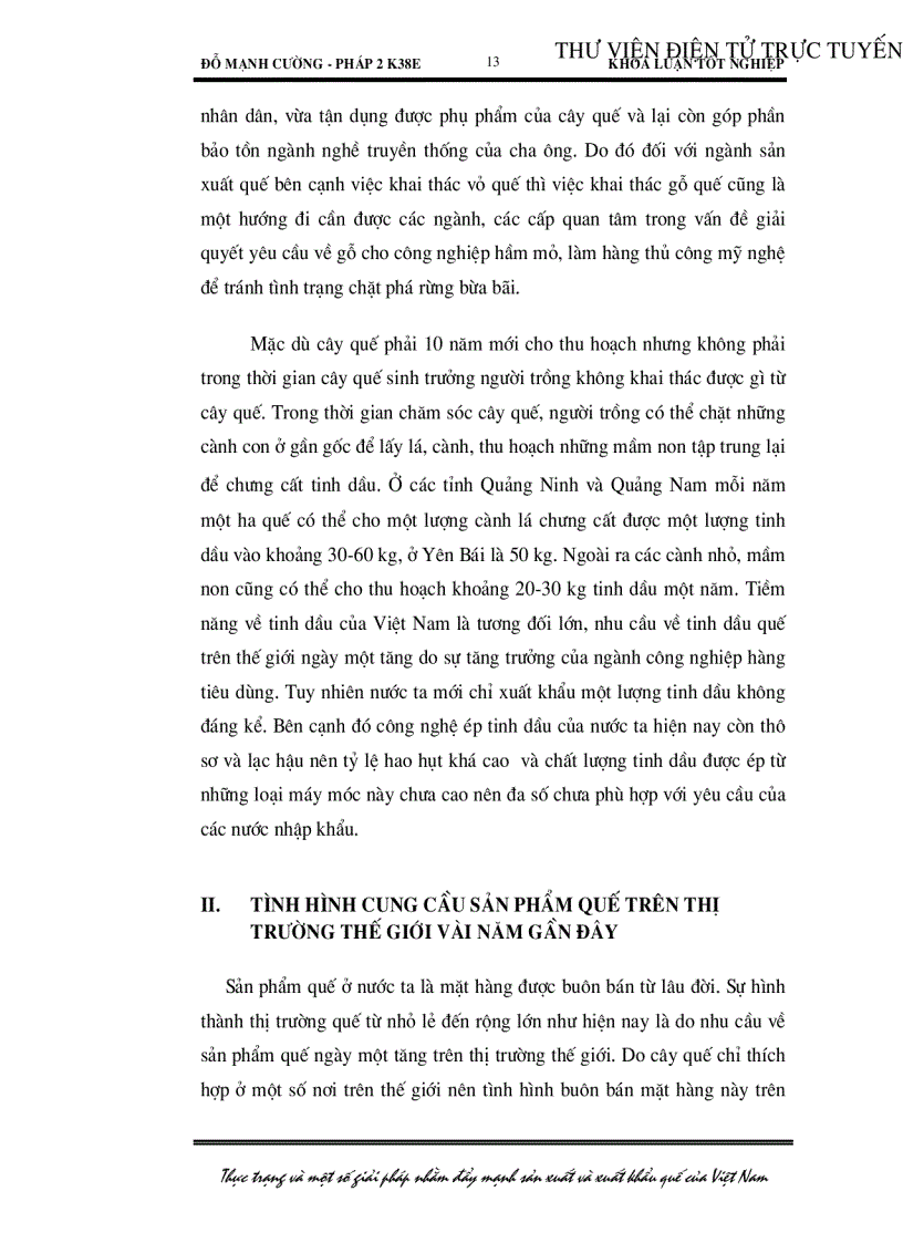 image for page Thực trạng và một số giải pháp nhằm đẩy mạnh sản xuất và xuất khẩu quế của Việt Nam