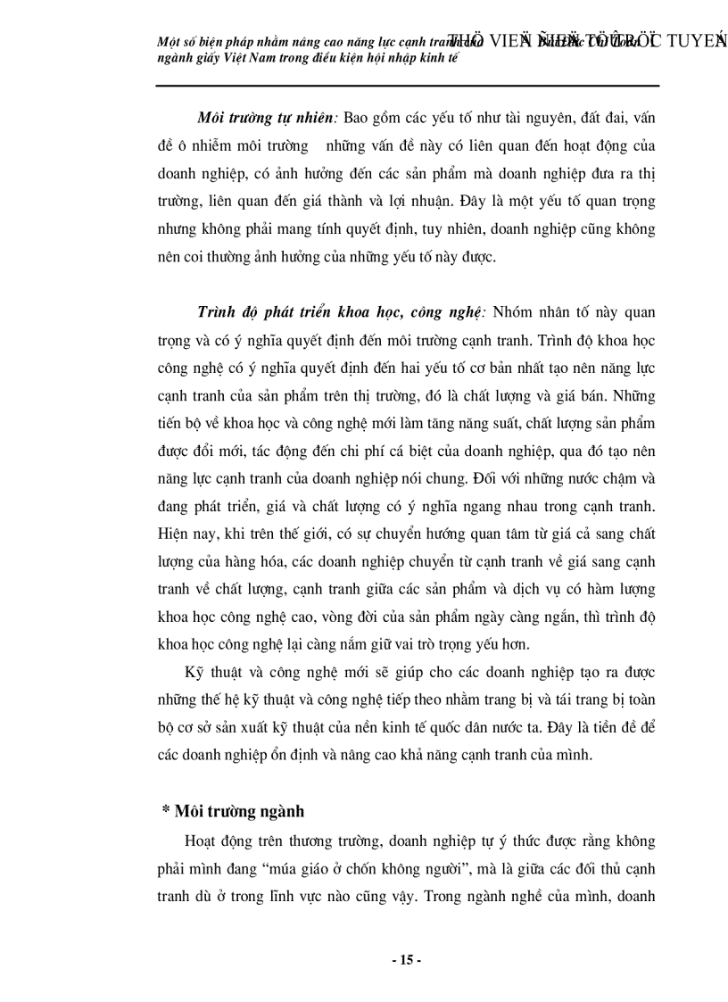 image for page Một số giải pháp nhằm nâng cao năng lực cạnh tranh của ngành giấy Việt Nam trong điều kiện hội nhập kinh tế
