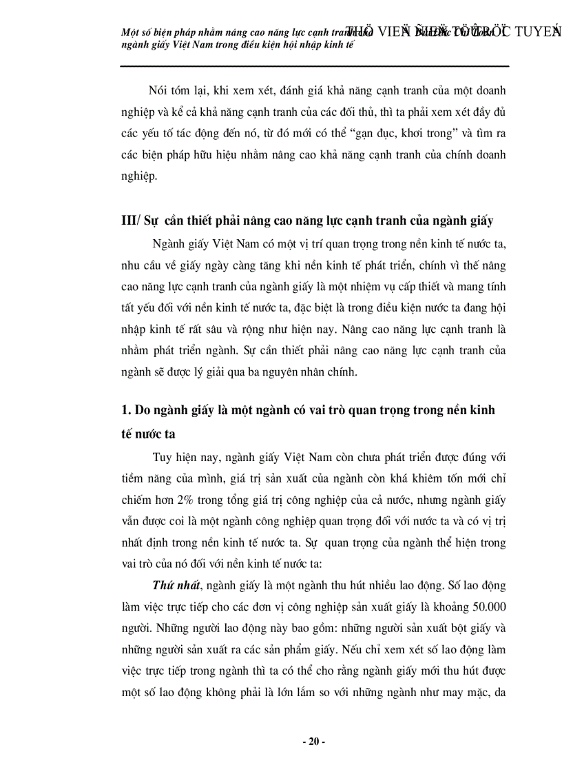 image for page Một số giải pháp nhằm nâng cao năng lực cạnh tranh của ngành giấy Việt Nam trong điều kiện hội nhập kinh tế