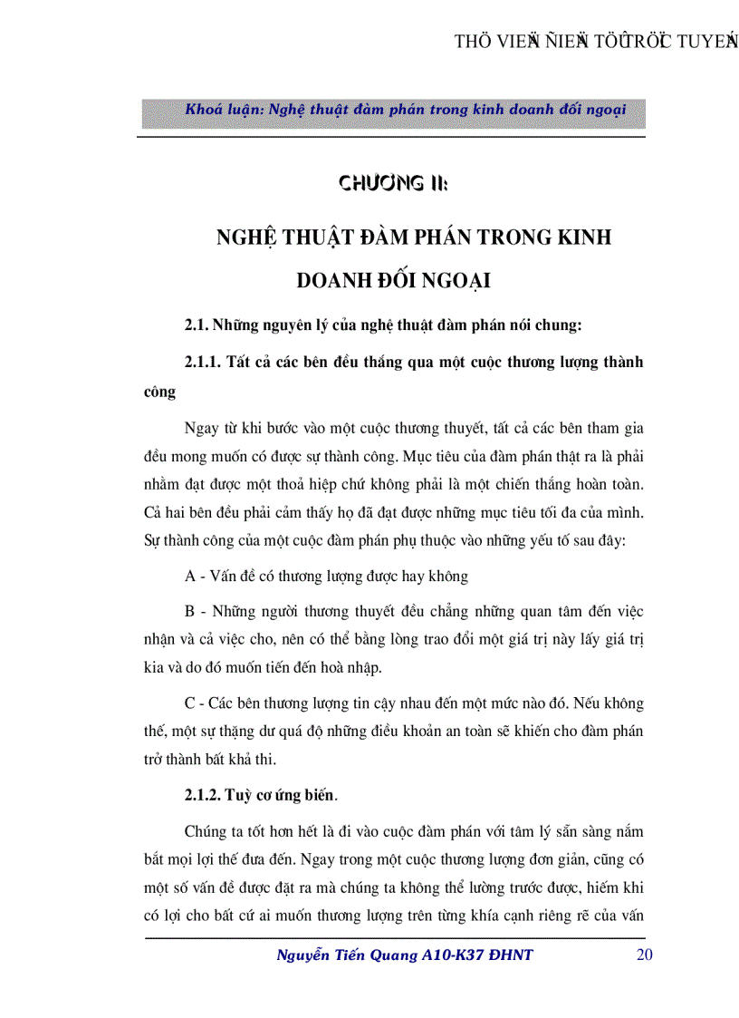 image for page Nghệ thuật đàm phán trong kinh doanh đối ngoại