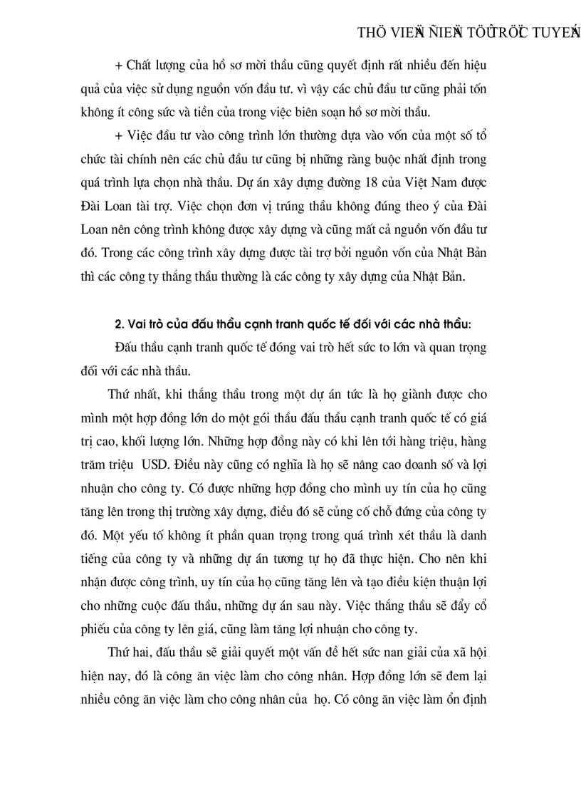 image for page Đấu thầu quốc tế trong xây lắp ở Việt Nam thực trạng và giải pháp nâng cao hiệu quả