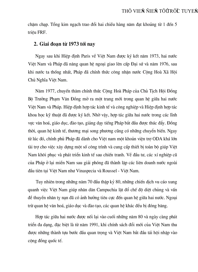 image for page Quan hệ thương mại và đầu tư Pháp Việt thực trạng và triển vọng