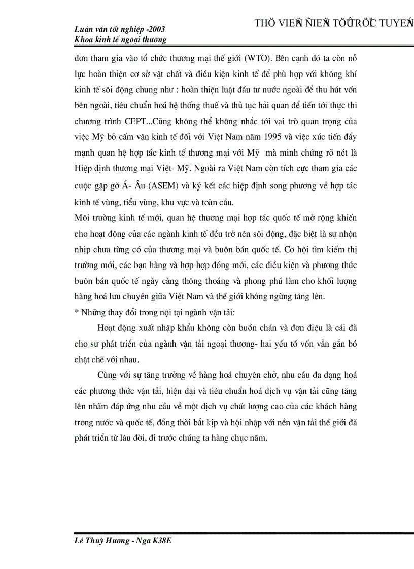 image for page Giao nhận hàng hoá xuất nhập khẩu tại công ty giao nhận kho vận ngoại thương Vinatrans HP Thực trạng và một số giải pháp