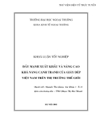 Đẩy mạnh xuất khẩu và nâng cao khả năng cạnh tranh của giày dép Việt Nam trên thị trường thế giới