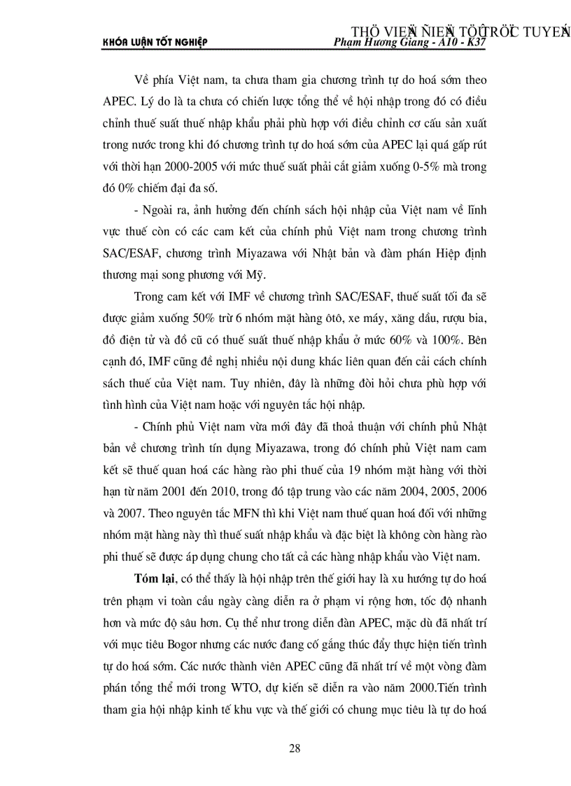 image for page Điều chỉnh chính sách thuế của Việt nam trong quá trình hội nhập kinh tế khu vực và thế giới