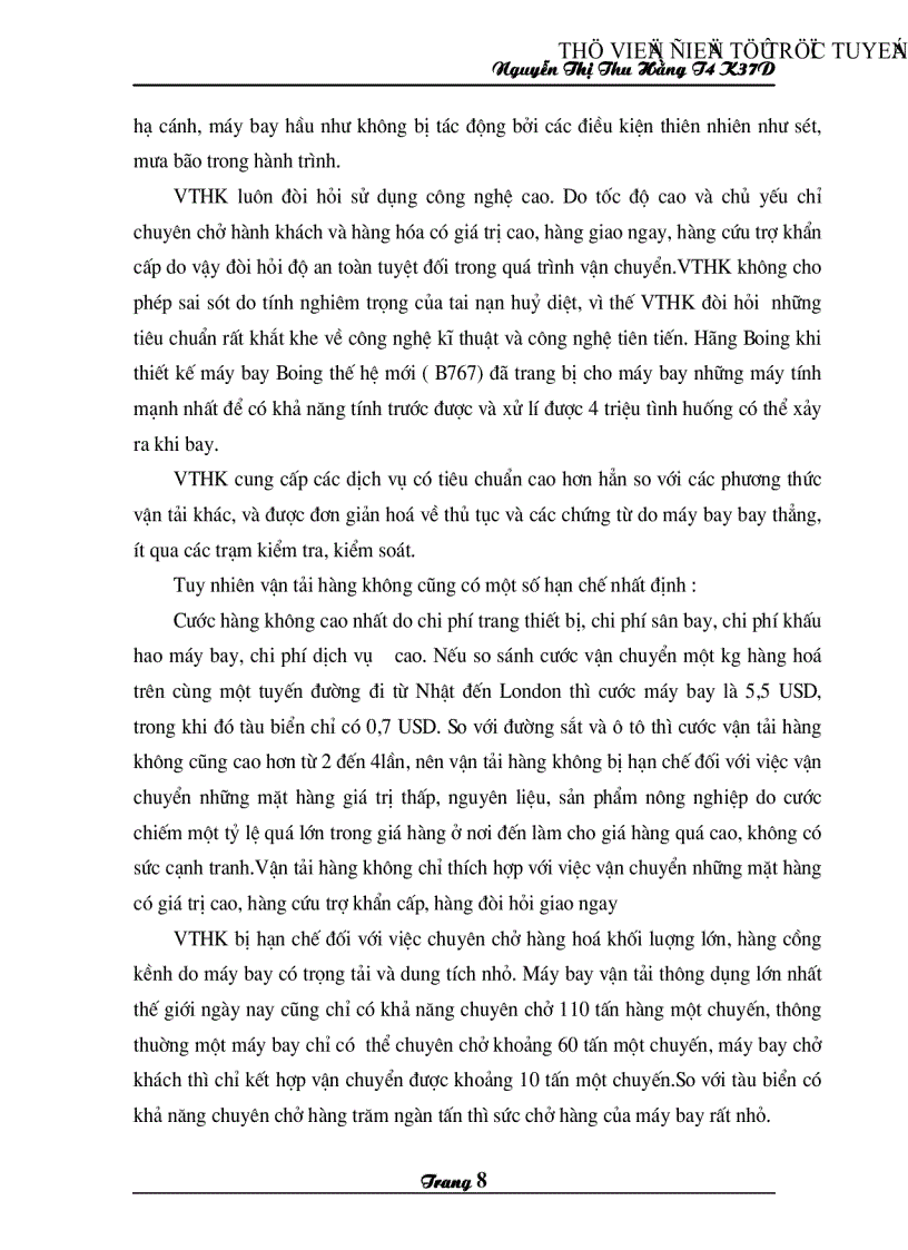 image for page Các giải pháp nâng cao chất lượng dịch vụ hàng hoá của hãng hàng không quốc gia việt nam Vietnam Airlines