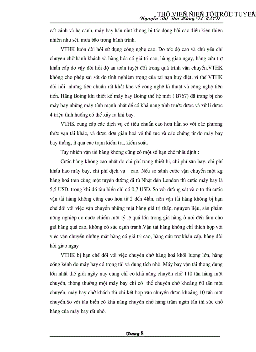 image for page Các giải pháp nâng cao chất lượng dịch vụ hàng hoá của hãng hàng không quốc gia việt nam vietnam airlines