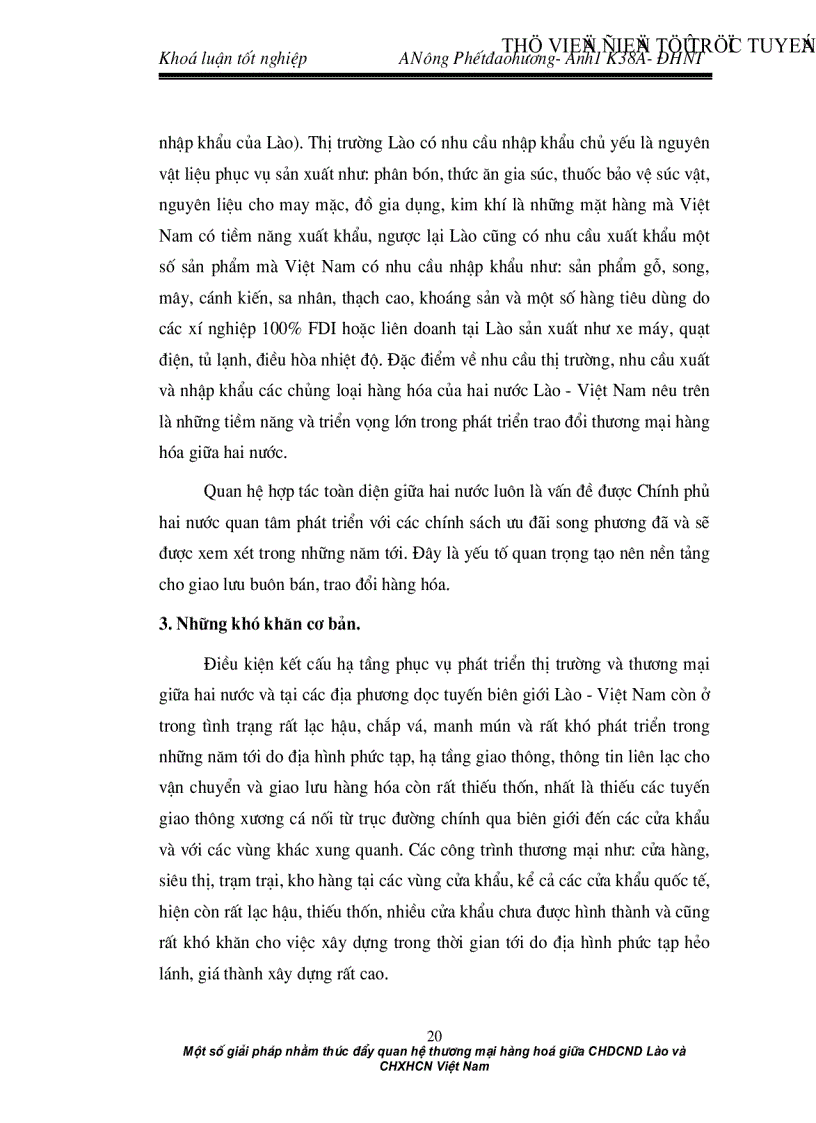 image for page Một số giải pháp nhằm thúc đẩy quan hệ thương mại hàng hoá giữa CHDCND Lào và CHXHCN Việt Nam