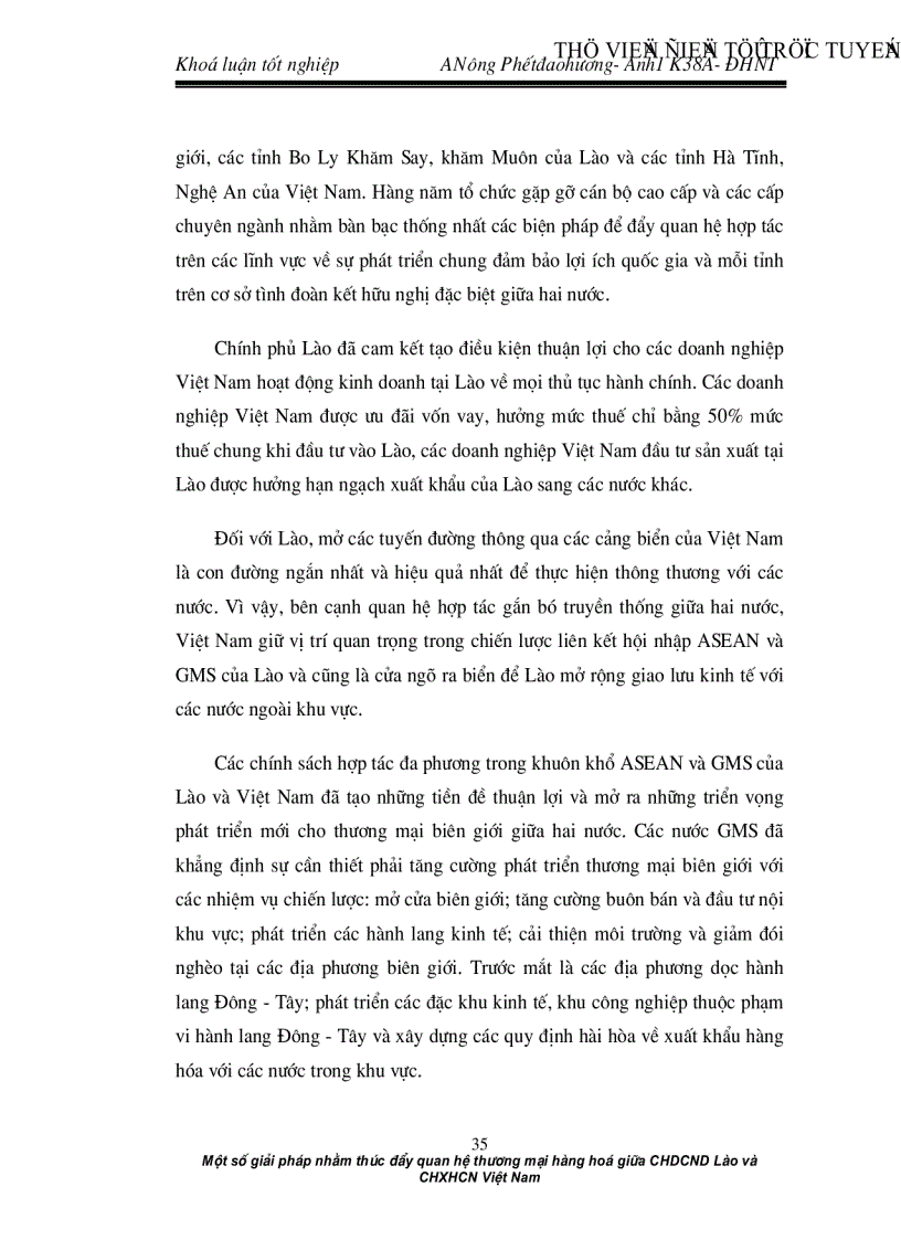 image for page Một số giải pháp nhằm thúc đẩy quan hệ thương mại hàng hoá giữa CHDCND Lào và CHXHCN Việt Nam
