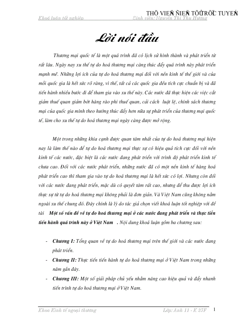 image for page Một số vấn đề về tự do hoá thương mại ở các nước đang phát triển và thực tiễn tiến hành quá trình này ở Việt Nam