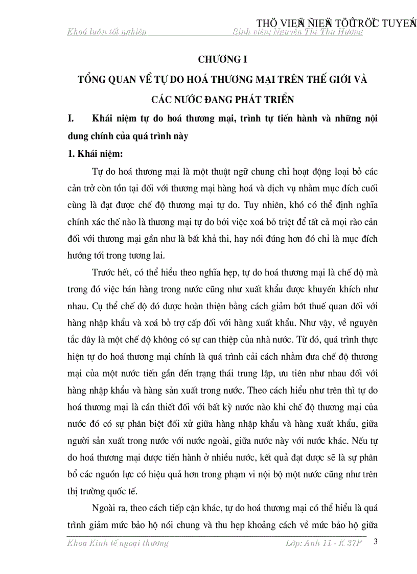 image for page Một số vấn đề về tự do hoá thương mại ở các nước đang phát triển và thực tiễn tiến hành quá trình này ở Việt Nam