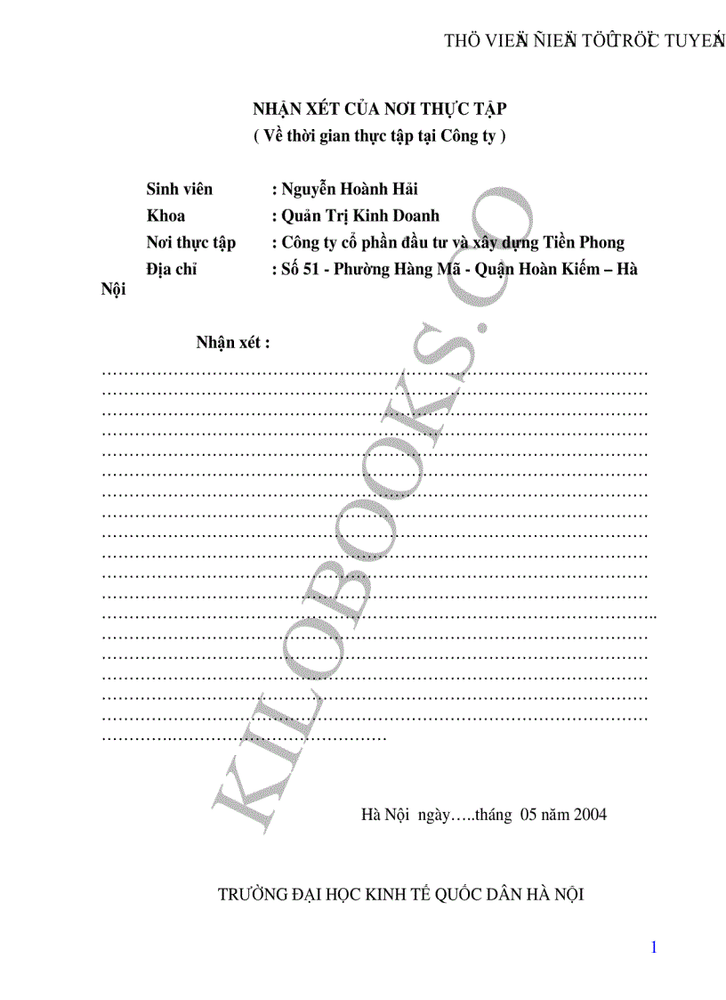 image for page Hoàn thiện bộ máy quản lý của Công ty cổ phần đầu tư và xây dựng Tiền Phong