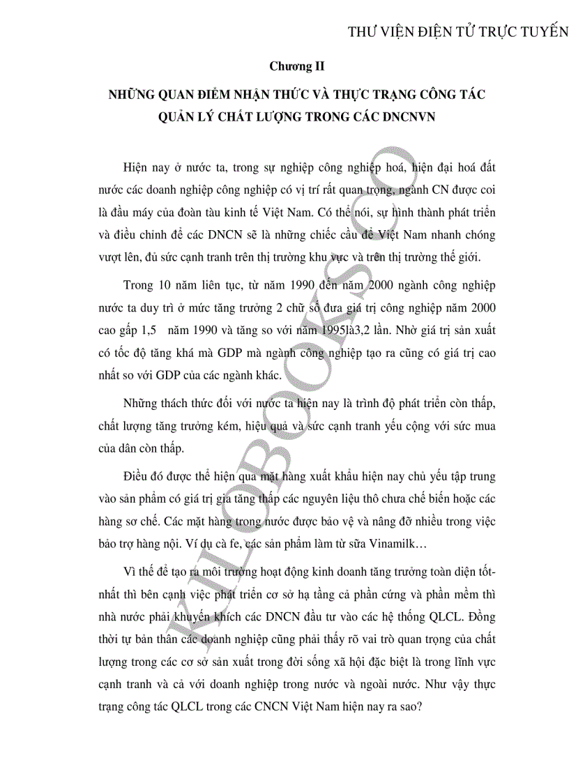 image for page Quản lý chất lượng thực trạng và một số giải pháp nhằm áp dụng một cách hợp lý và hiệu quả hệ thống quản trị chất lượng trong các doanh nghiệp Việt Nam