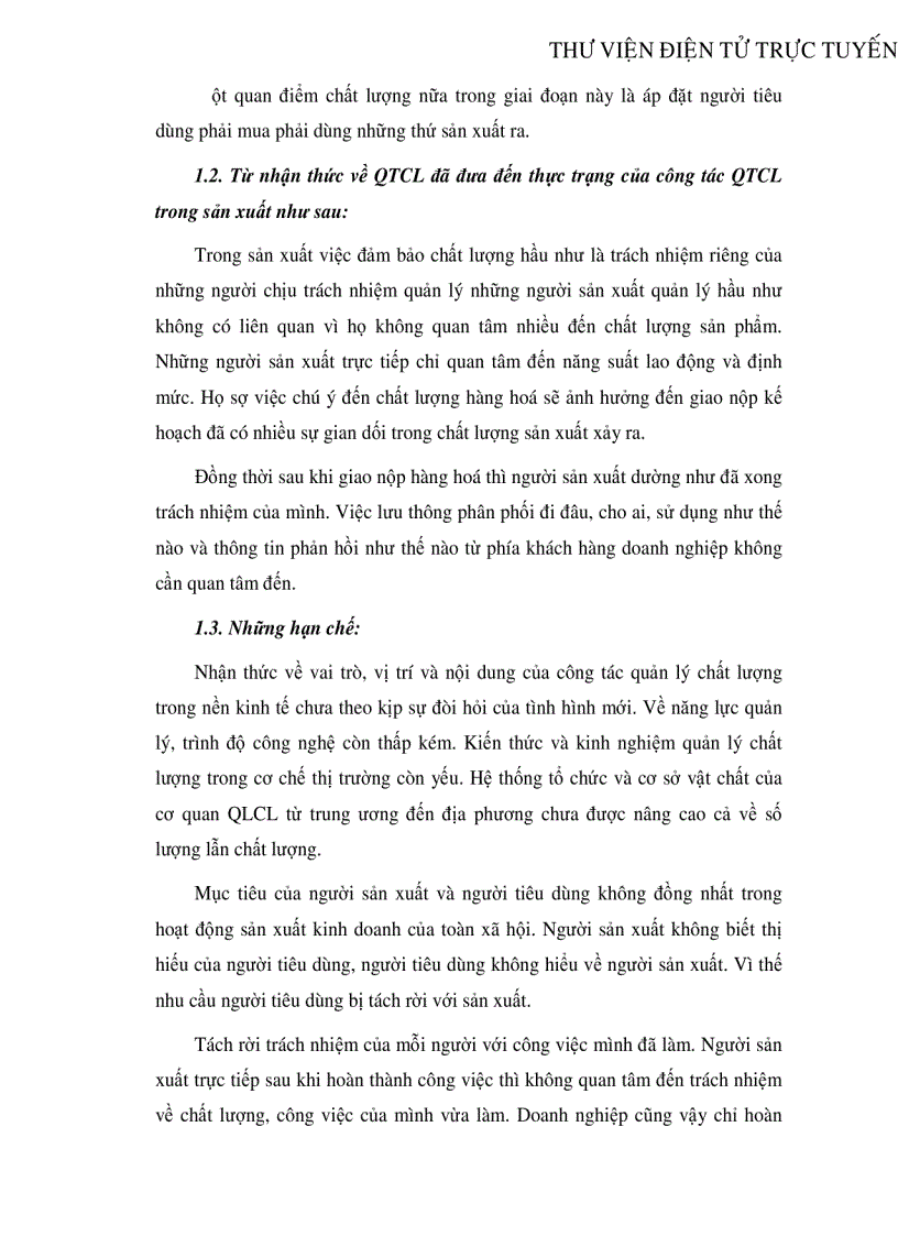 image for page Quản lý chất lượng thực trạng và một số giải pháp nhằm áp dụng một cách hợp lý và hiệu quả hệ thống quản trị chất lượng trong các doanh nghiệp Việt Nam