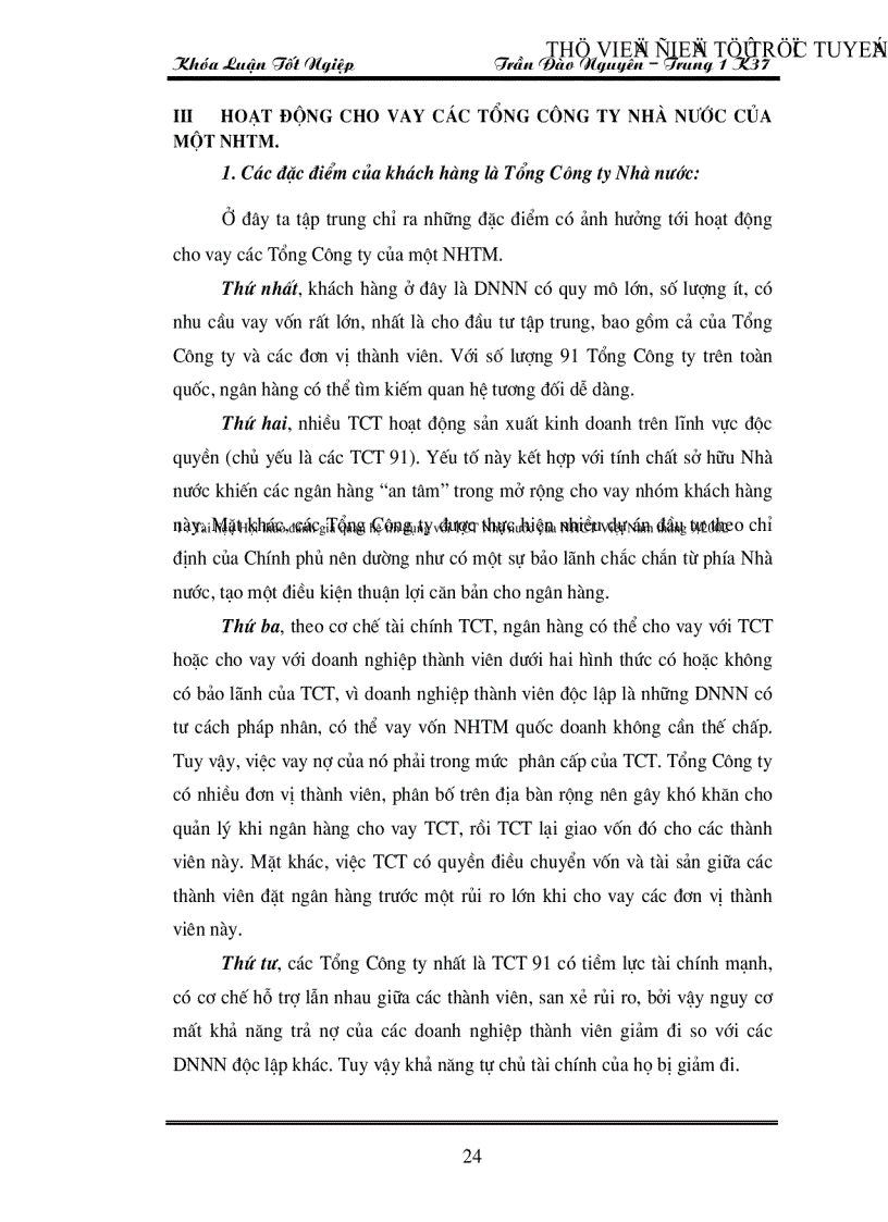 image for page Giải pháp nhằm mở rộng hoạt động cho vay các Tổng Công Ty Nhà nước tại Sở giao dịch I Ngân hàng Công thương Việt Nam