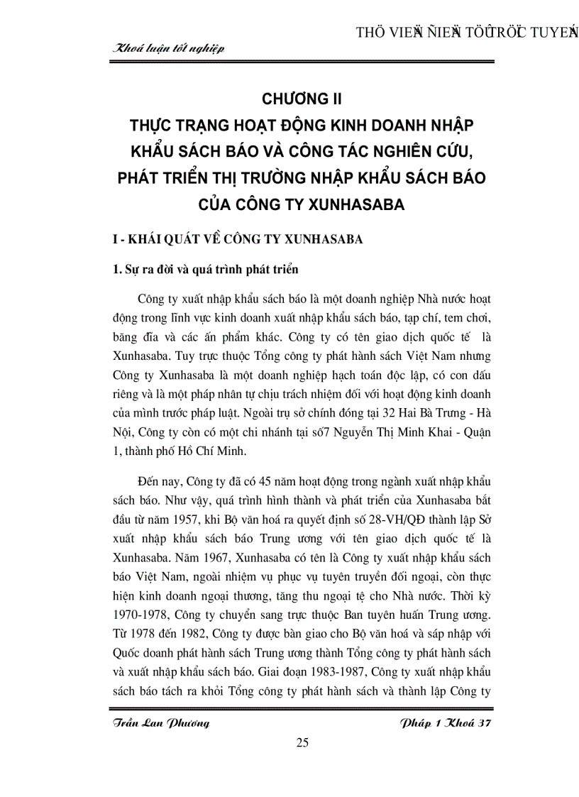 image for page Công tác nghiên cứu và phát triển thị trường nhập khẩu sách báo của Công ty Xuất nhập khẩu sách báo Xunhasaba