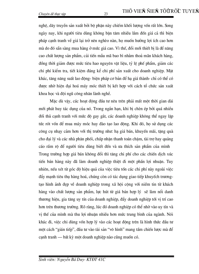 image for page Thực trạng và giải pháp họat động đầu tư nâng cao khả năng cạnh tranh của công ty Cao su Sao Vàng