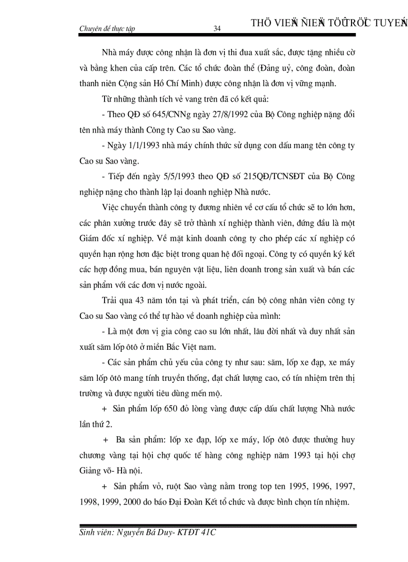 image for page Thực trạng và giải pháp họat động đầu tư nâng cao khả năng cạnh tranh của công ty Cao su Sao Vàng