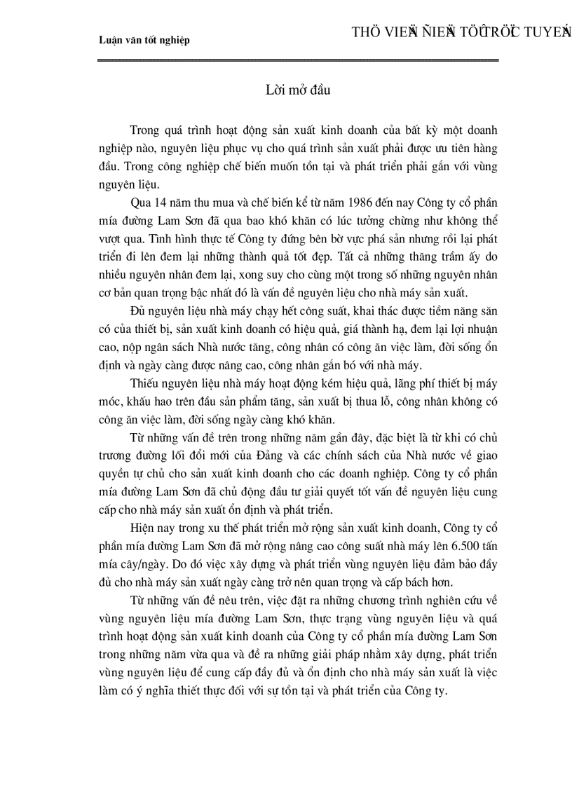 image for page Một số giải pháp cơ bản về phát triển vùng Nguyên liệu Công ty Cổ phần mía đường Lam Sơn