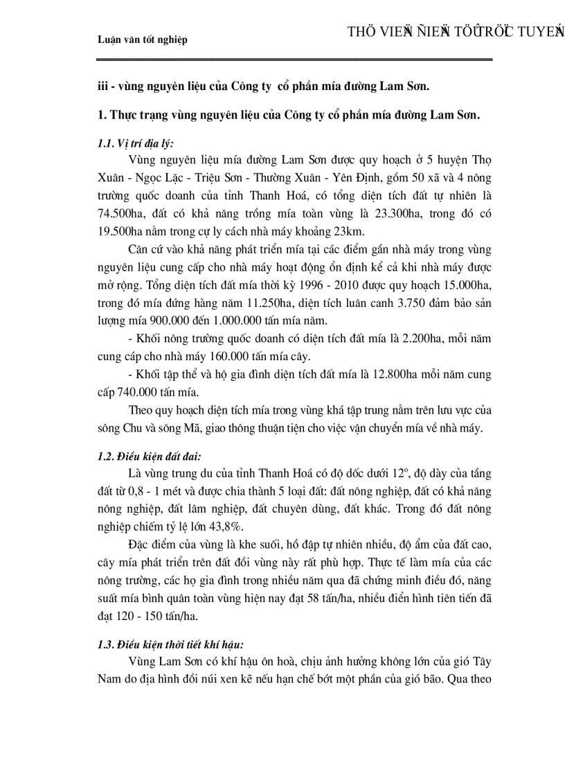 image for page Một số giải pháp cơ bản về phát triển vùng Nguyên liệu Công ty Cổ phần mía đường Lam Sơn