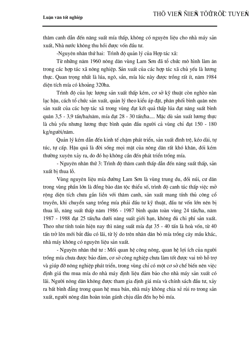 image for page Một số giải pháp cơ bản về phát triển vùng Nguyên liệu Công ty Cổ phần mía đường Lam Sơn