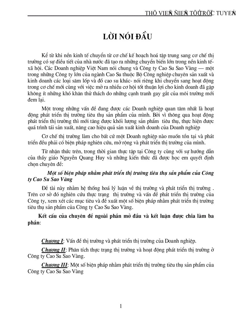 image for page Một số biện pháp nhằm phát triển thị trường tiêu thụ sản phẩm của Công ty Cao Su Sao Vàng