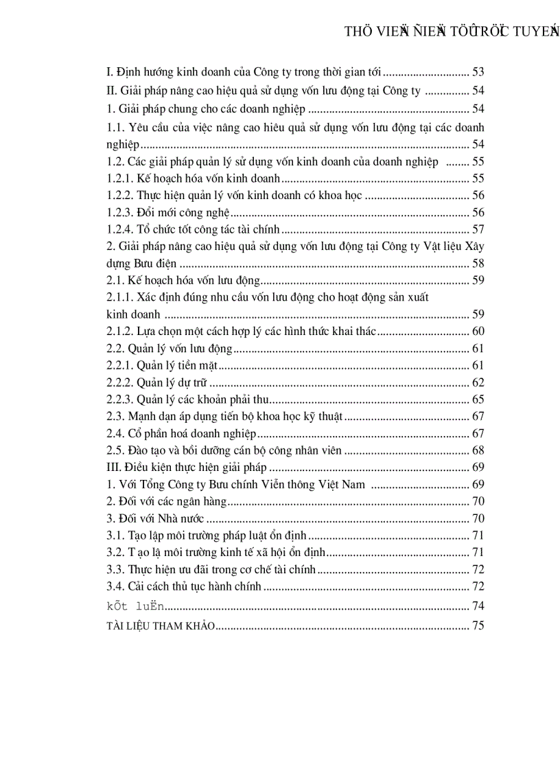 image for page Vốn lưu động và các biện pháp nâng cao hiệu quả sử dụng vốn lưu động tại công ty Vật liệu Xây dựng Bưu điện