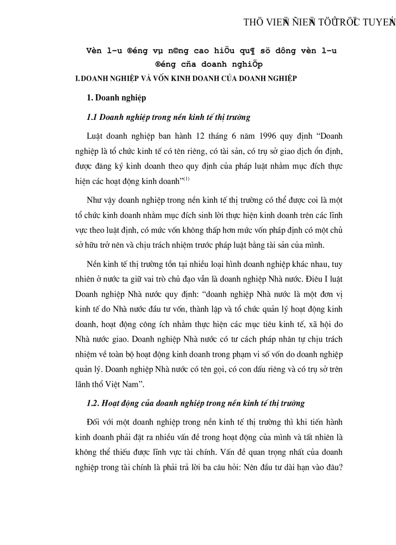 image for page Vốn lưu động và các biện pháp nâng cao hiệu quả sử dụng vốn lưu động tại công ty Vật liệu Xây dựng Bưu điện
