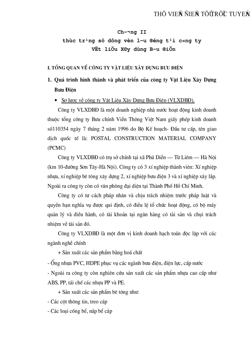 image for page Vốn lưu động và các biện pháp nâng cao hiệu quả sử dụng vốn lưu động tại công ty Vật liệu Xây dựng Bưu điện