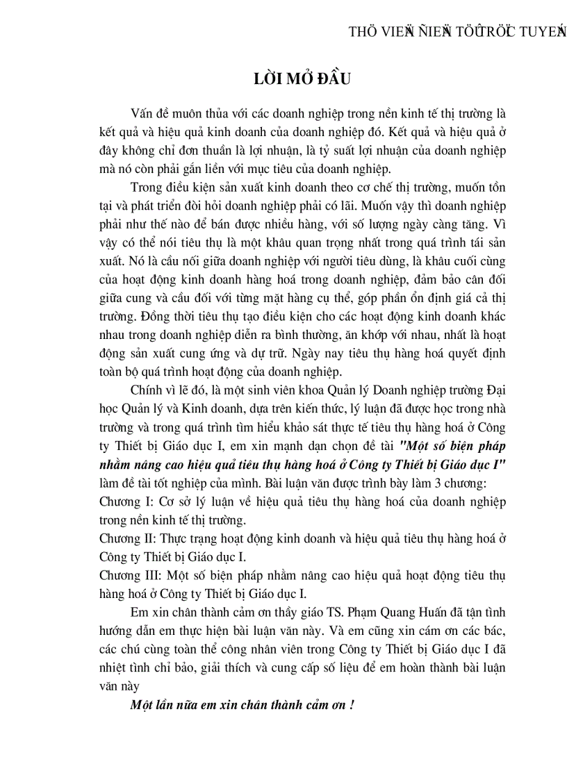 image for page Một số biện pháp nhằm nâng cao hiệu quả tiêu thụ hàng hoá ở Công ty Thiết bị Giáo dục I