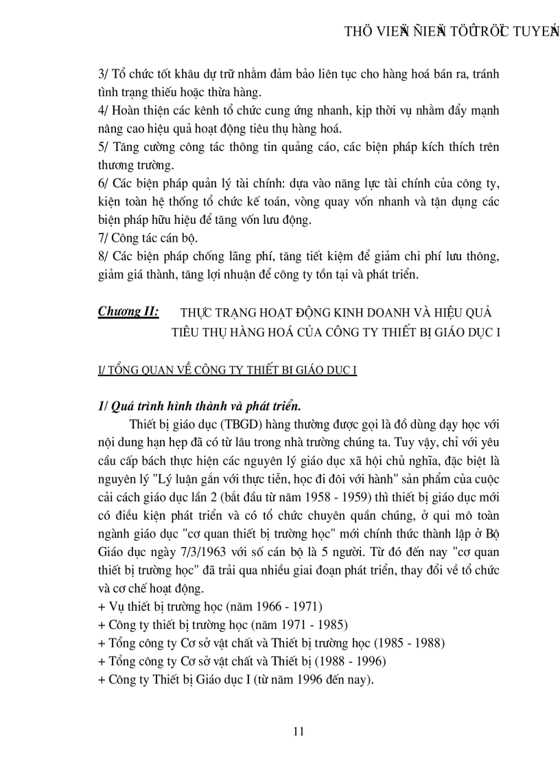 image for page Một số biện pháp nhằm nâng cao hiệu quả tiêu thụ hàng hoá ở Công ty Thiết bị Giáo dục I