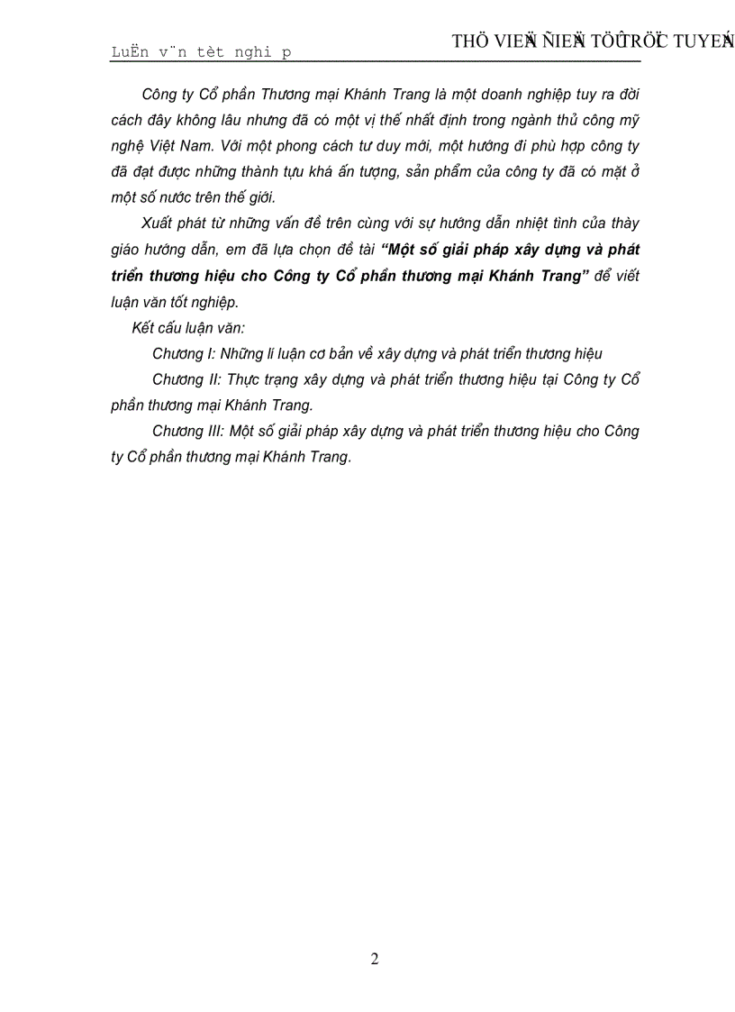 image for page Một số giải pháp xây dựng và phát triển thương hiệu cho Công ty Cổ phần thương mại Khánh Trang