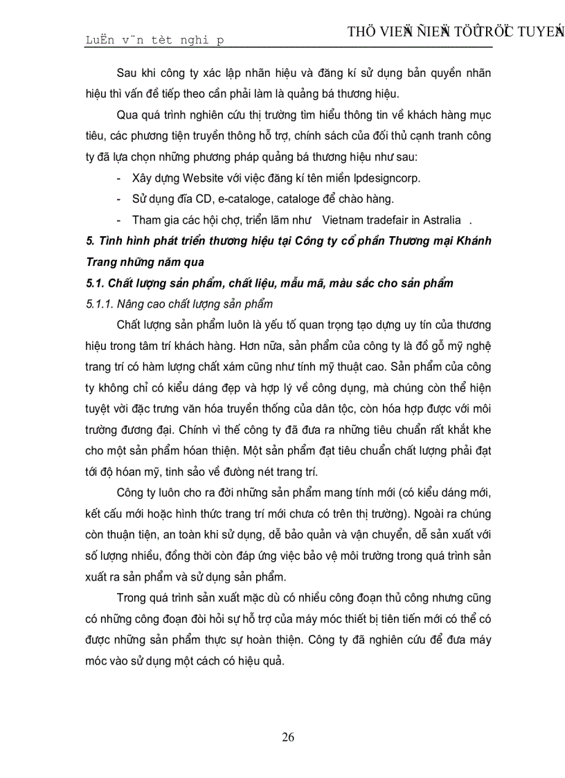 image for page Một số giải pháp xây dựng và phát triển thương hiệu cho Công ty Cổ phần thương mại Khánh Trang