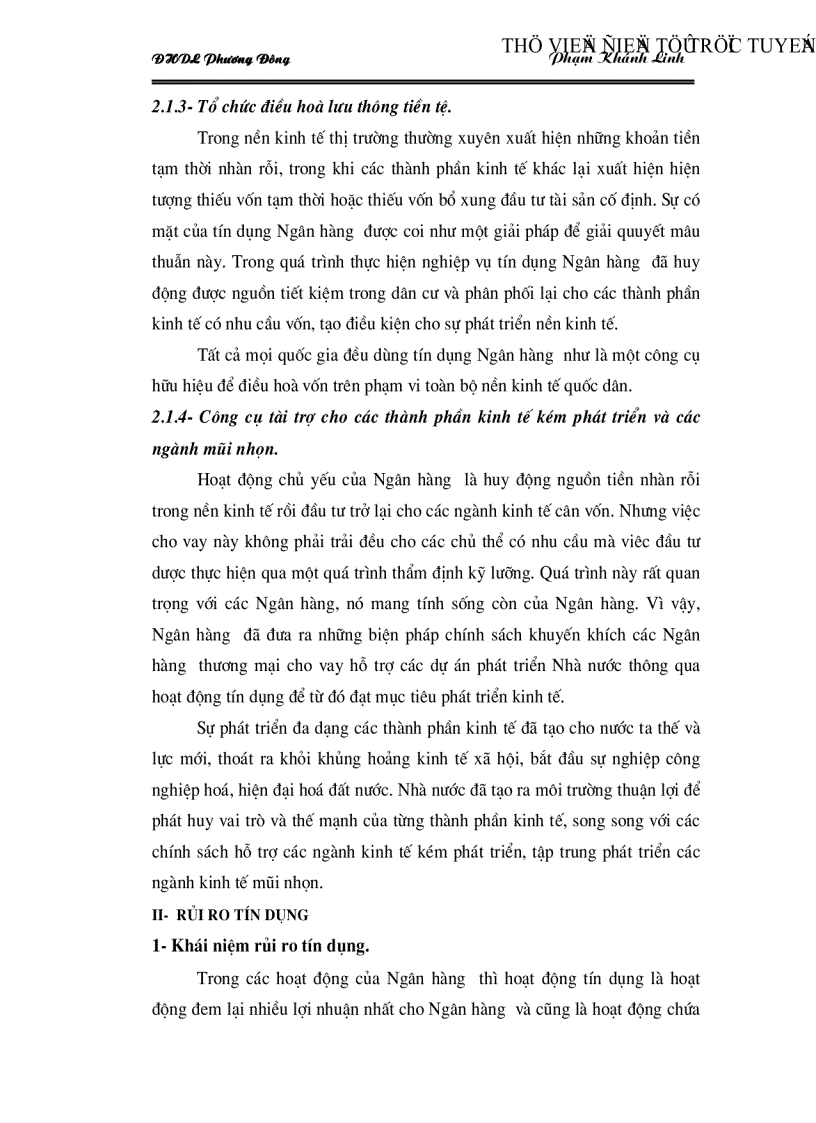 image for page Rủi ro tín dụng và một số biện pháp phòng ngừa rủi ro tín dụng tại Ngân hàng thương mại Việt Nam