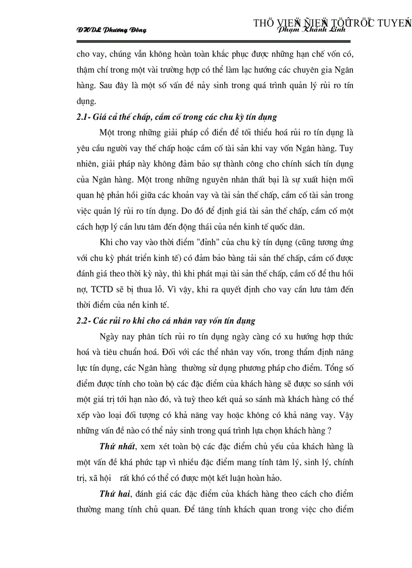 image for page Rủi ro tín dụng và một số biện pháp phòng ngừa rủi ro tín dụng tại Ngân hàng thương mại Việt Nam