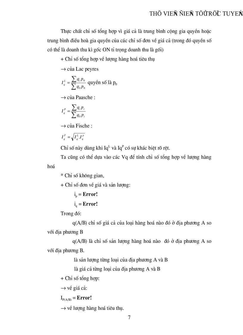 image for page Phương pháp chỉ số thống kê và vận dụng phân tích biến động tổng doanh thu của khách sạn Sông Nhuệ thời kỳ 1996 2000