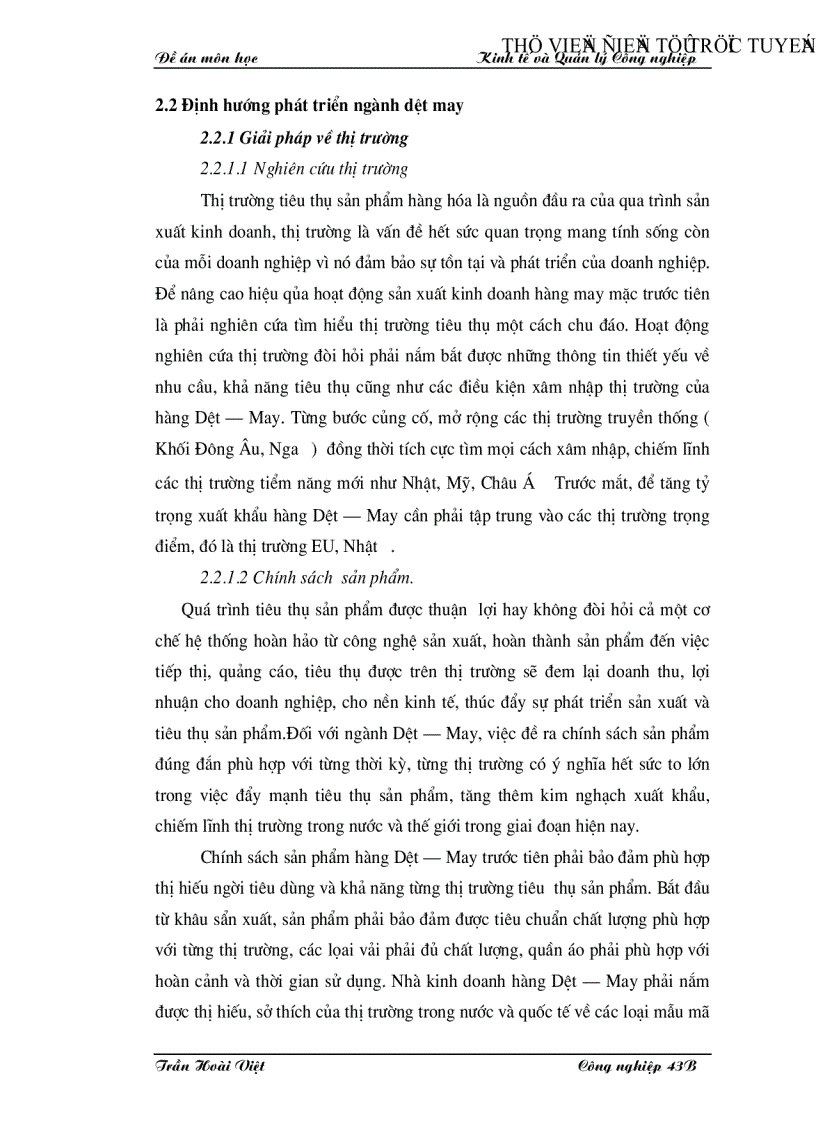 image for page Ngành Dệt May Việt Nam trên con đường hội nhập