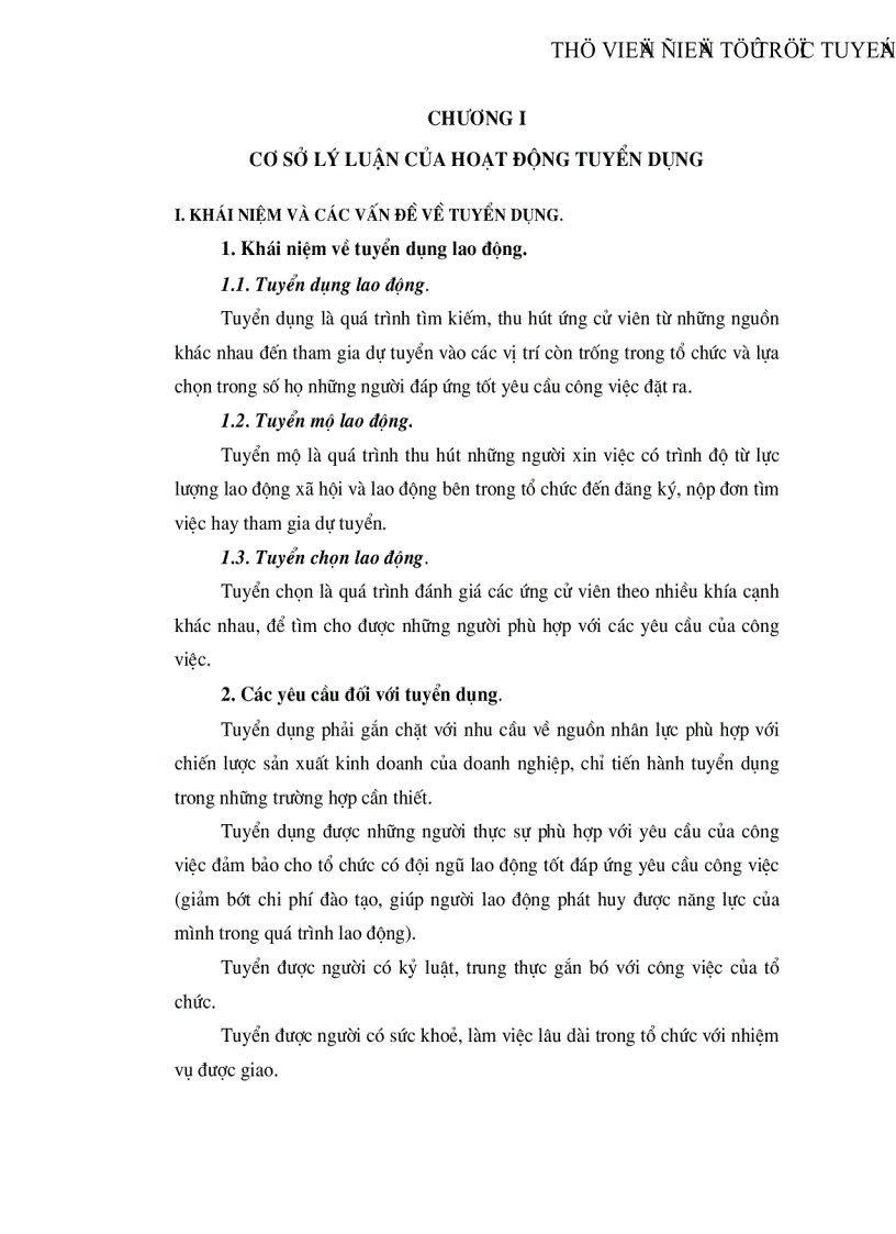 image for page Tuyển dụng là hoạt động then chốt của quản trị nhân lực trong mọi tổ chức