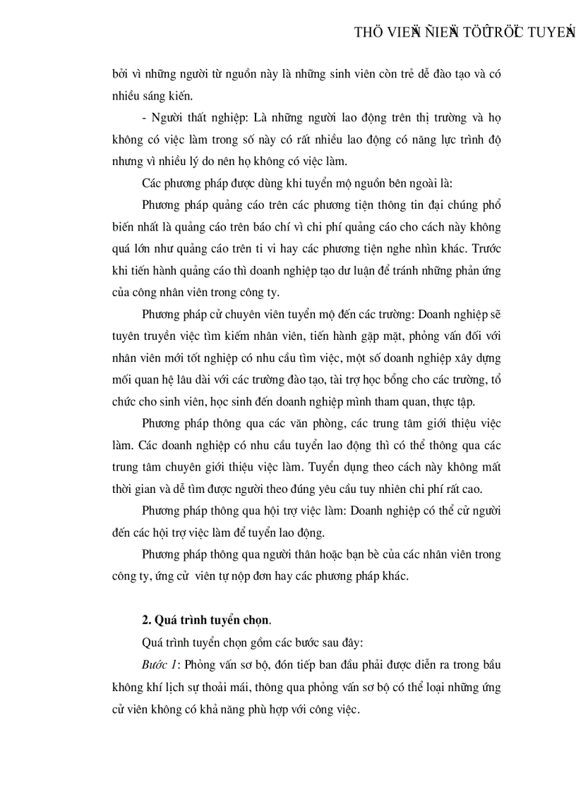 image for page Tuyển dụng là hoạt động then chốt của quản trị nhân lực trong mọi tổ chức