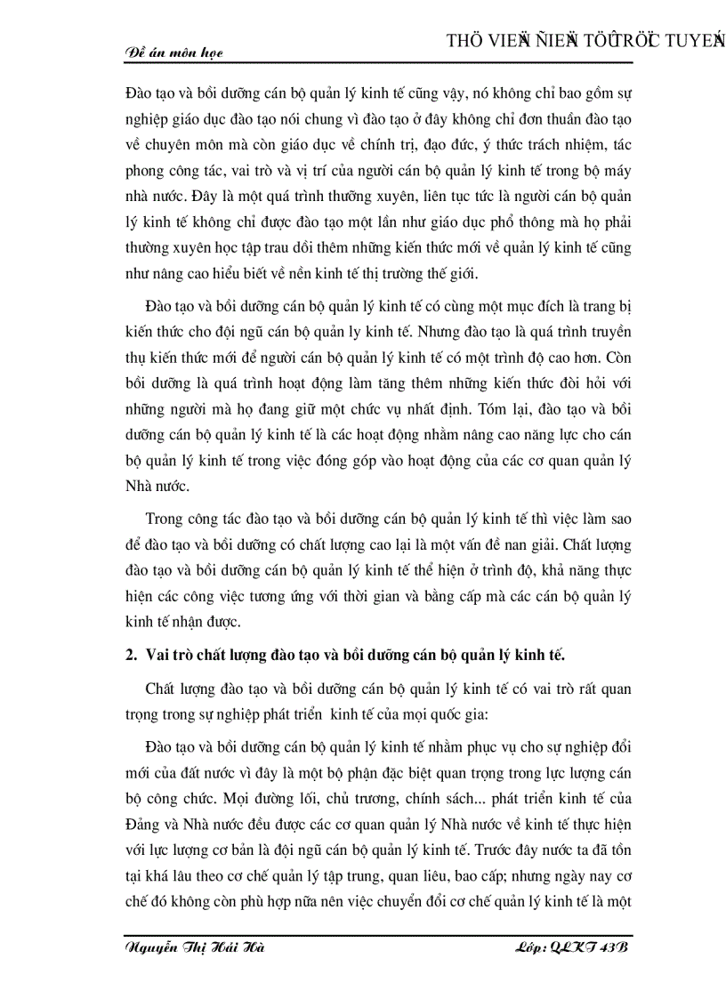 image for page Nâng cao chất lượng đào tạo và bồi dưỡng cán bộ quản lý kinh tế ở nước ta hiện nay