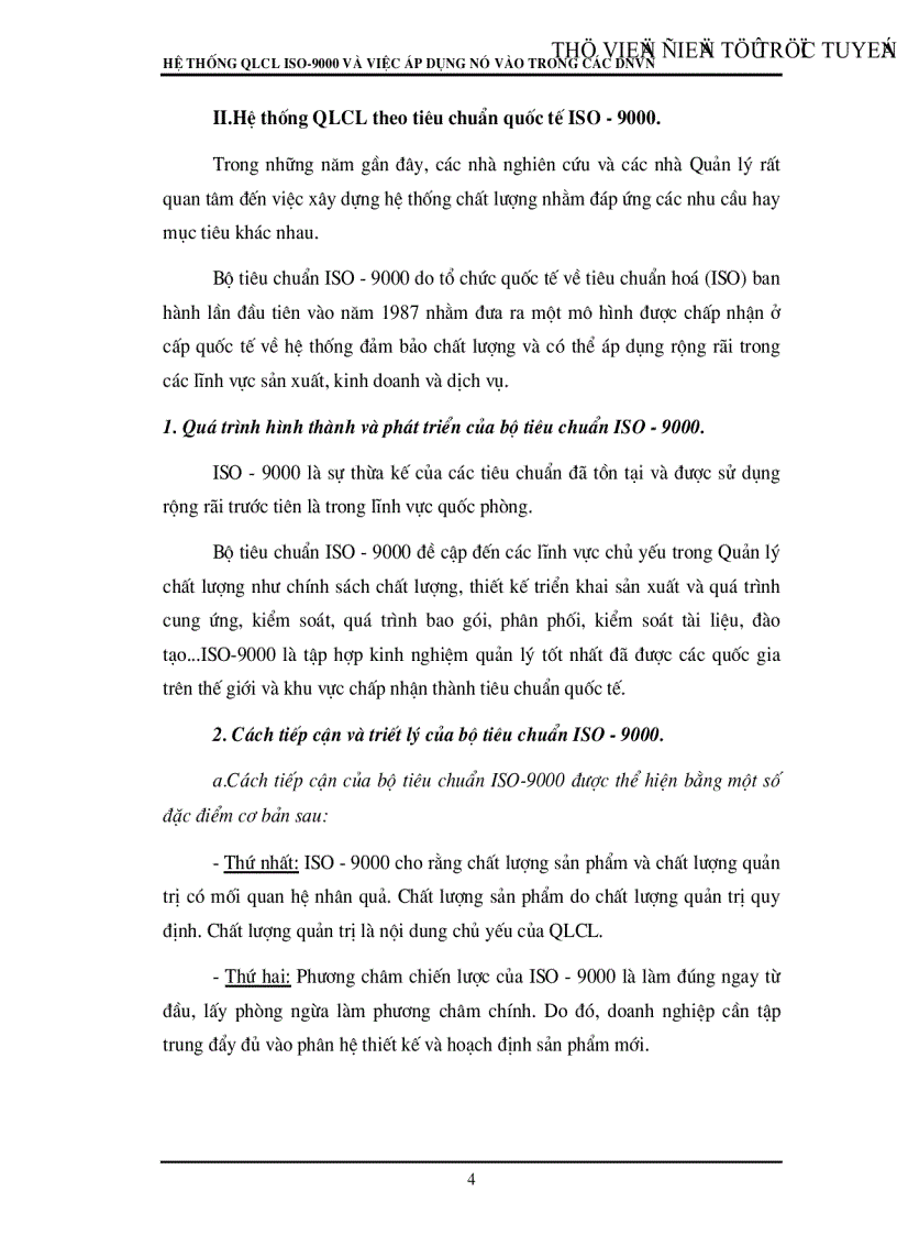 Hệ thống QLCL theo tiêu chuẩn ISO 9000 và việc áp dụng nó vào trong các doanh nghiệp Việt Nam