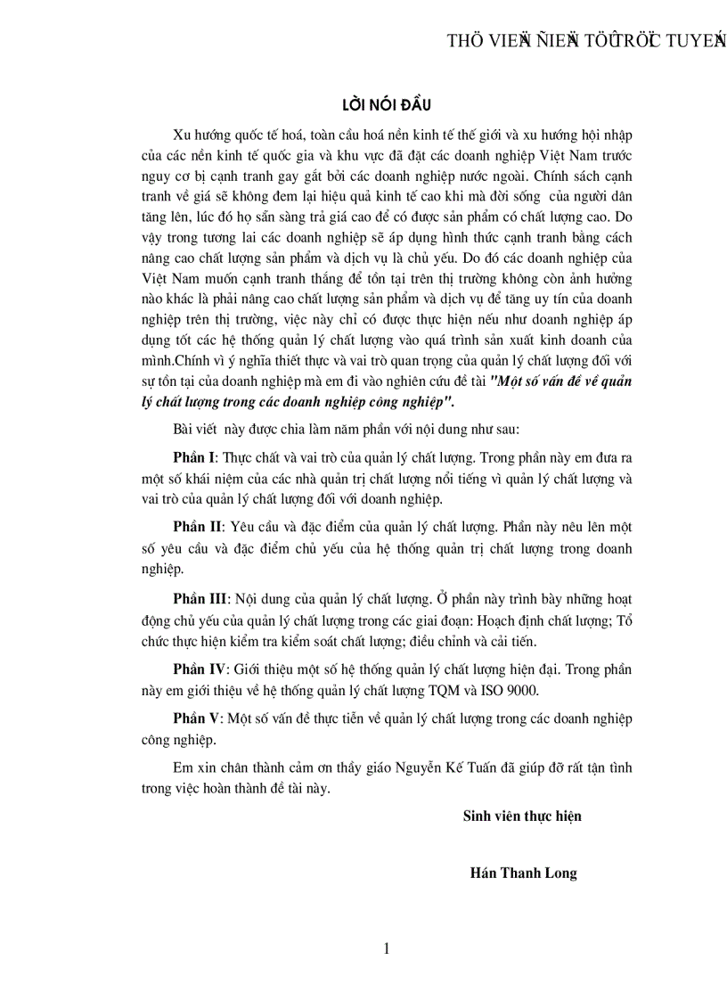 image for page Một số vấn đề về quản lý chất lượng trong các doanh nghiệp công nghiệp