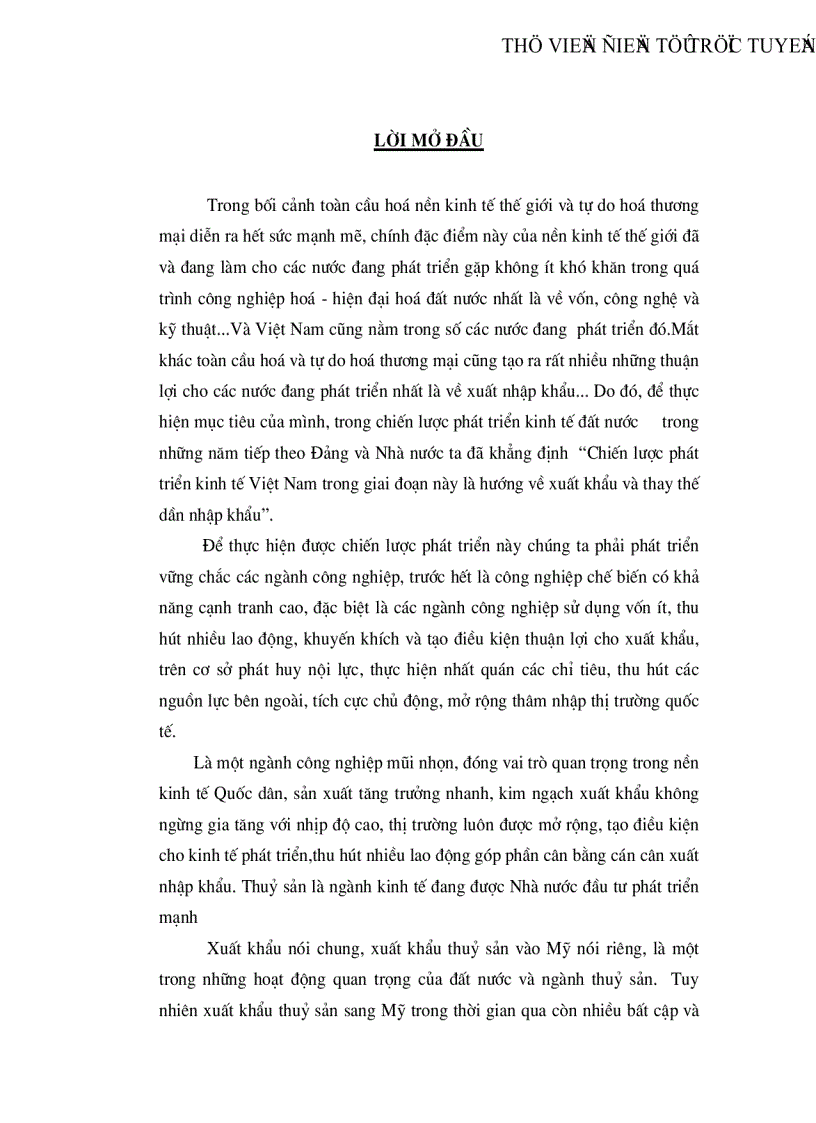 image for page Vấn đề xuất khẩu thuỷ sản của Việt Nam vào Mỹ thực trạng và giải pháp