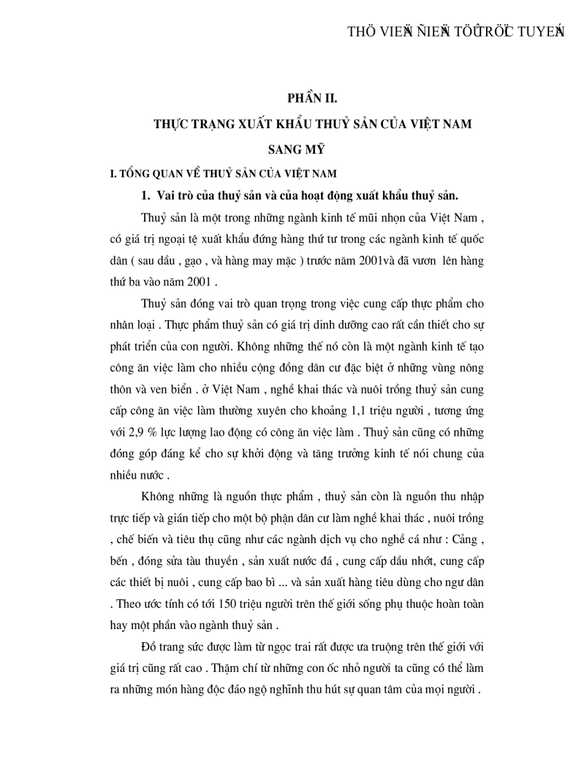 image for page Vấn đề xuất khẩu thuỷ sản của Việt Nam vào Mỹ thực trạng và giải pháp