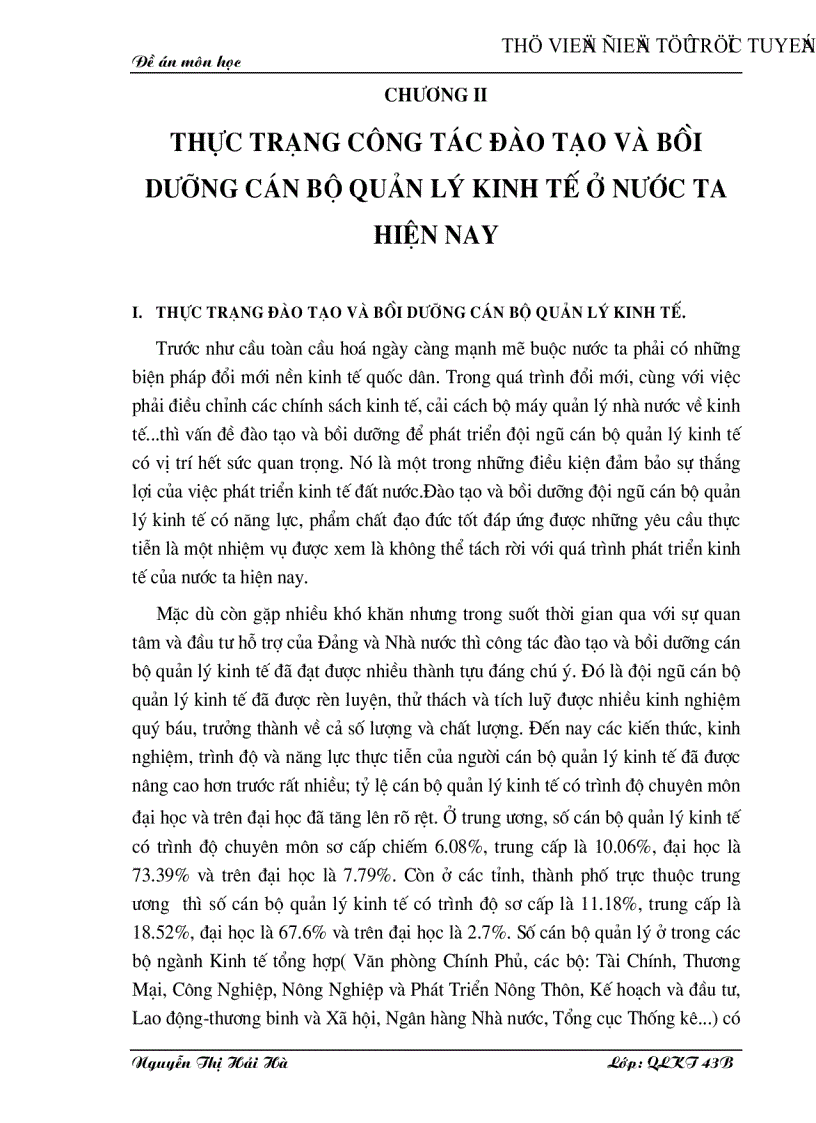 image for page Nâng cao chất lượng đào tạo và bồi dưỡng cán bộ quản lý kinh tế ở nước ta hiện nay