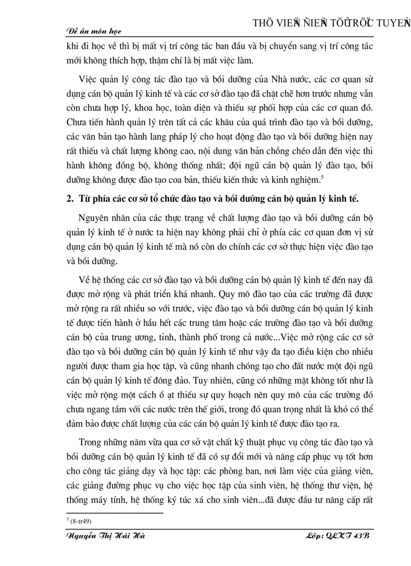 image for page Nâng cao chất lượng đào tạo và bồi dưỡng cán bộ quản lý kinh tế ở nước ta hiện nay